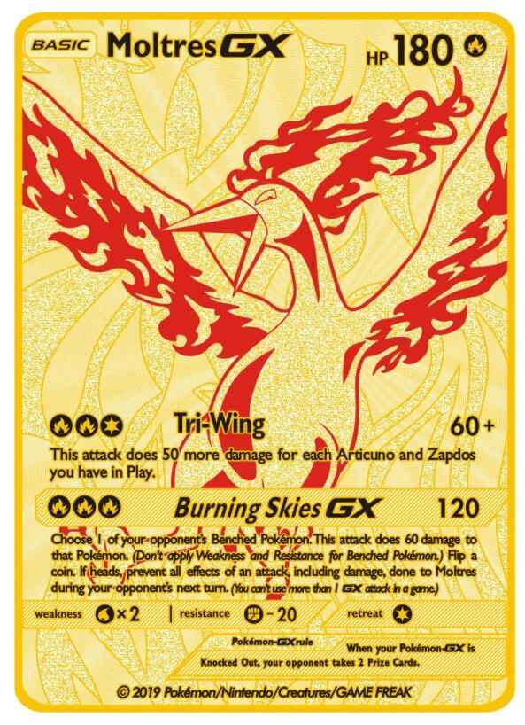 Carte Pokémon Gold Métal - Sulfura