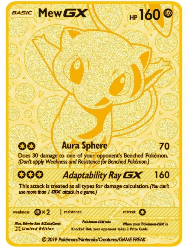Carte Pokémon Gold Métal - Mew