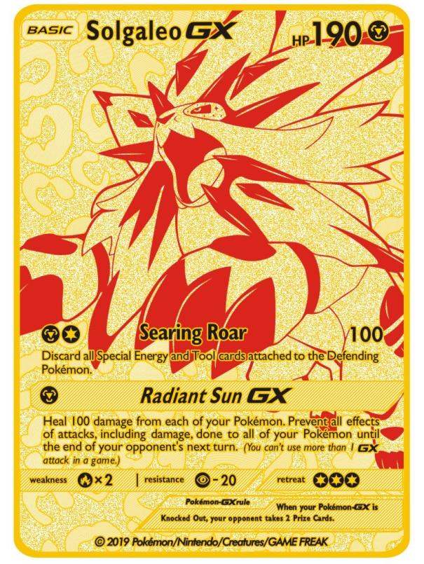 Carte Pokémon Gold Métal - Solgaleo