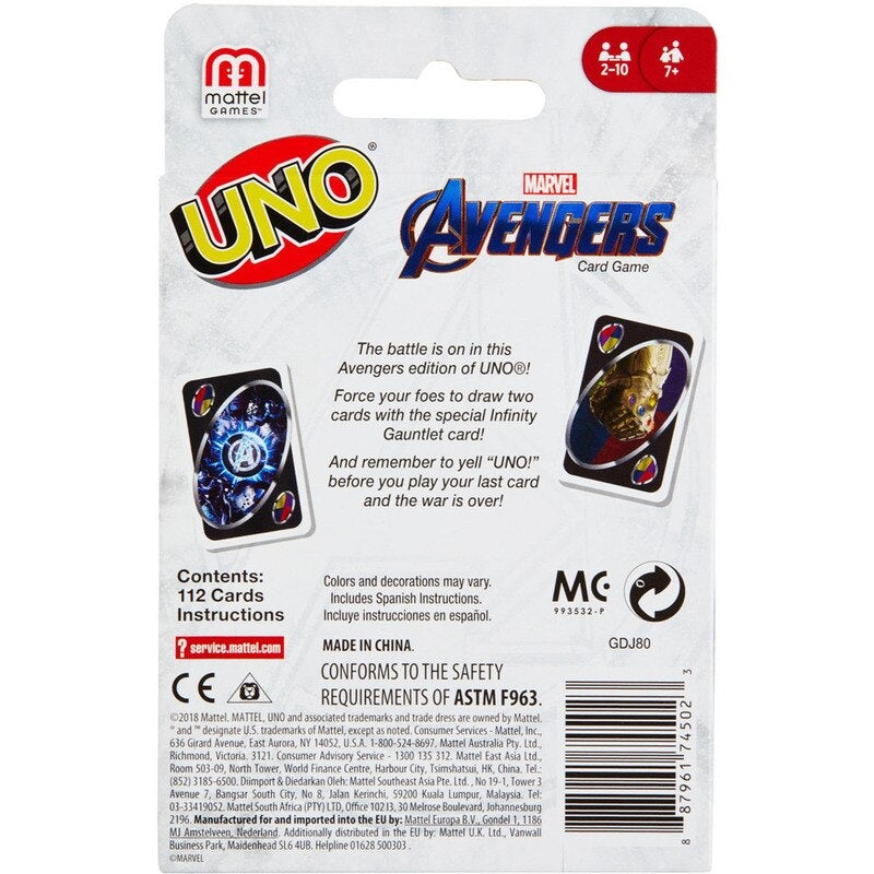 UNO - Avengers - Jeu de Société et Cartes